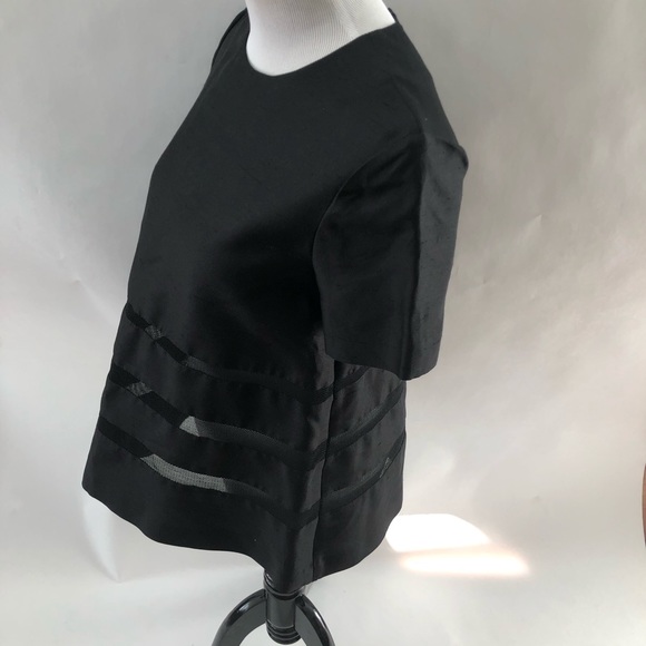16- Cynthia Rowley black silk blend top size 2 - Picture 2 of 5